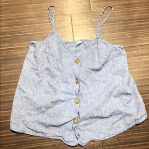 BP blue linen top